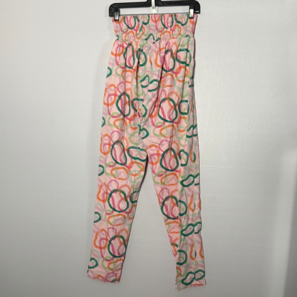 Lucy & Yak Alexa Trousers Pink Circle Abstract Organic Cotton Pants - XSmall - Picture 6 of 6